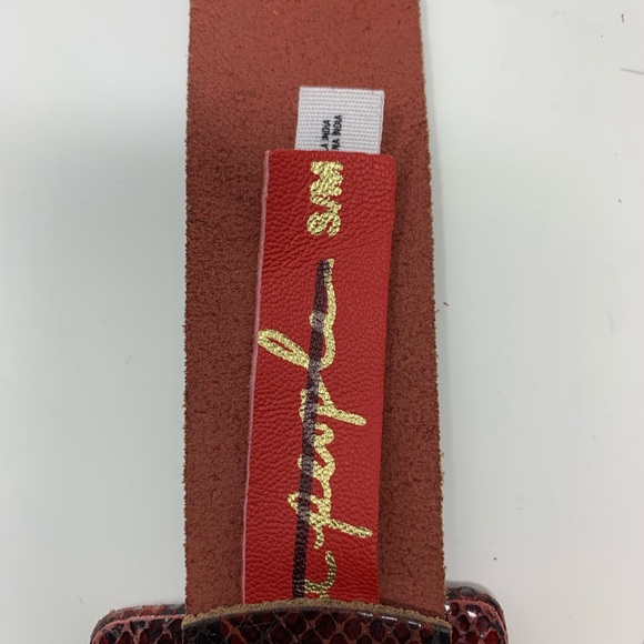 Free People Red Aston Snake Bite Belt - Picture 5 of 6